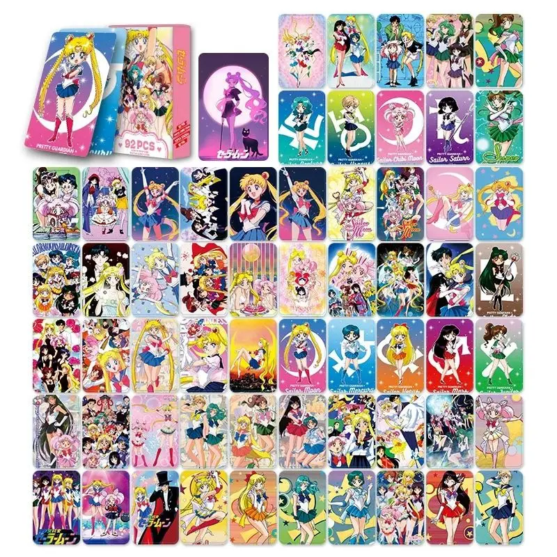 Anime giapponesi Sailor Moon stampa fronte-retro carta da collezione adesivi in cartone giocattolo per bambini piccola carta biglietto merci Stub