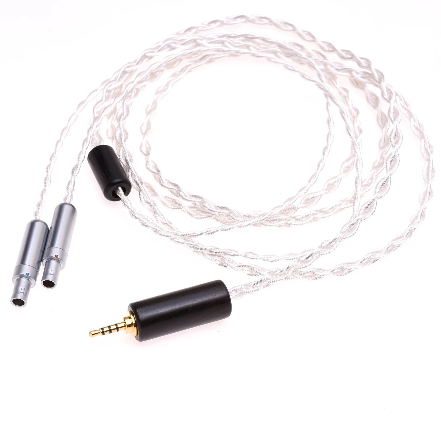 Kabel ditingkatkan untuk SENNHEISER HD800 800S, headphone berlapis perak 6N OCC kayu 4 core
