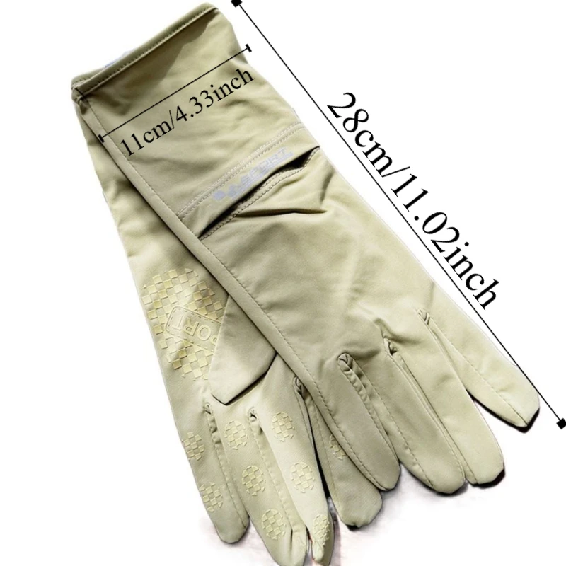 Guanti per protezione solare da donna in seta di ghiaccio Anti-UV antiscivolo Protezione solare Guanti da equitazione Touch Screen Guanti da guida estivi traspiranti Uomo