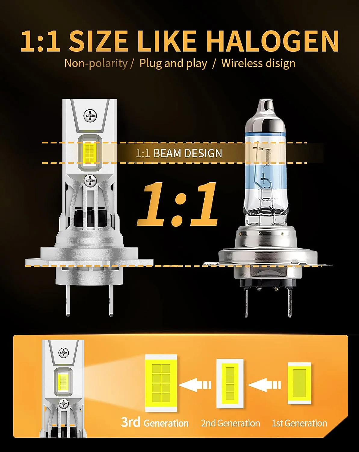2 قطعة H7 مصباح ليد Canbus 50000LM 120 واط سيارة LED المصباح H7 Canbus لا خطأ مع مروحة السيارات توربو أضواء مصباح أبيض 6500 كيلو 12 فولت 24 فولت #5