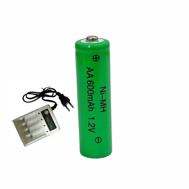 1-10p AA 600mAh 1.2V ni-mh بطارية قابلة للشحن للكاميرا ميكروفون مصباح يدوي التحكم عن بعد مشغل MP3/MP4 ماكينة حلاقة كهربائية #5