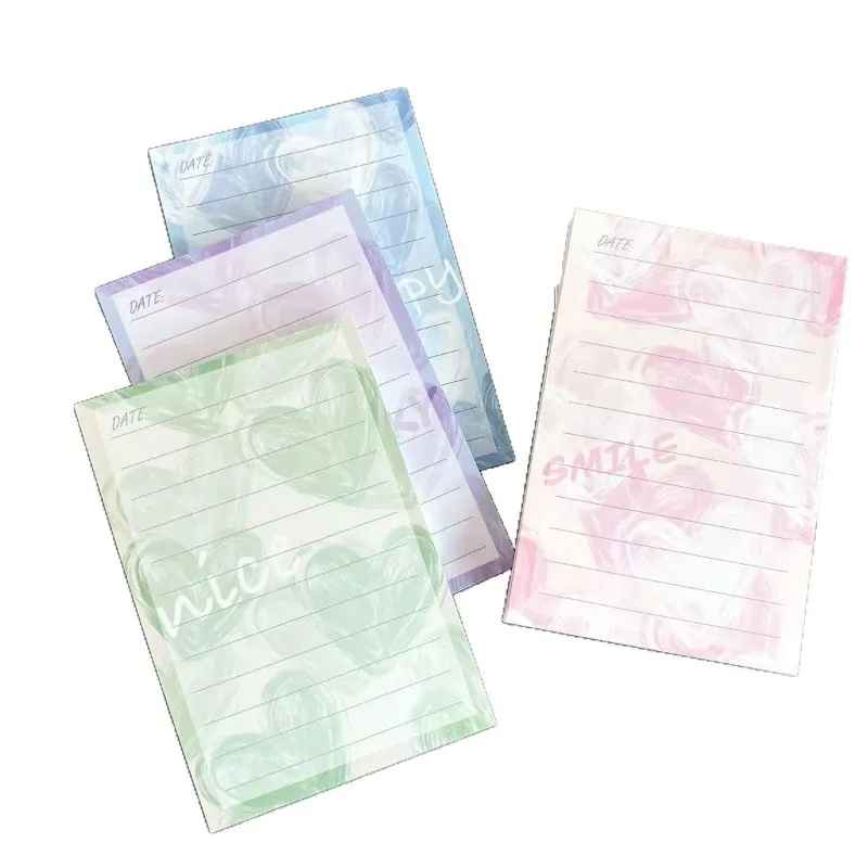 Buku Catatan A7 Gradual Change Love Original Baru, Berkualitas Tinggi, Dapat Disobek, Perekat, Portabel, untuk Pelajar