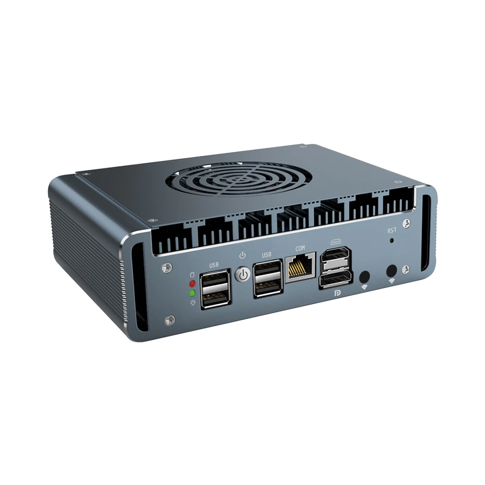 Imagem -02 - Mini pc com Ventilador para Firewall e Soft Router Intel Celeron Intel Celeron 12th Gen N100 Hdmi com Ddr5 Win11 Ventilador I226-v Lan 25g