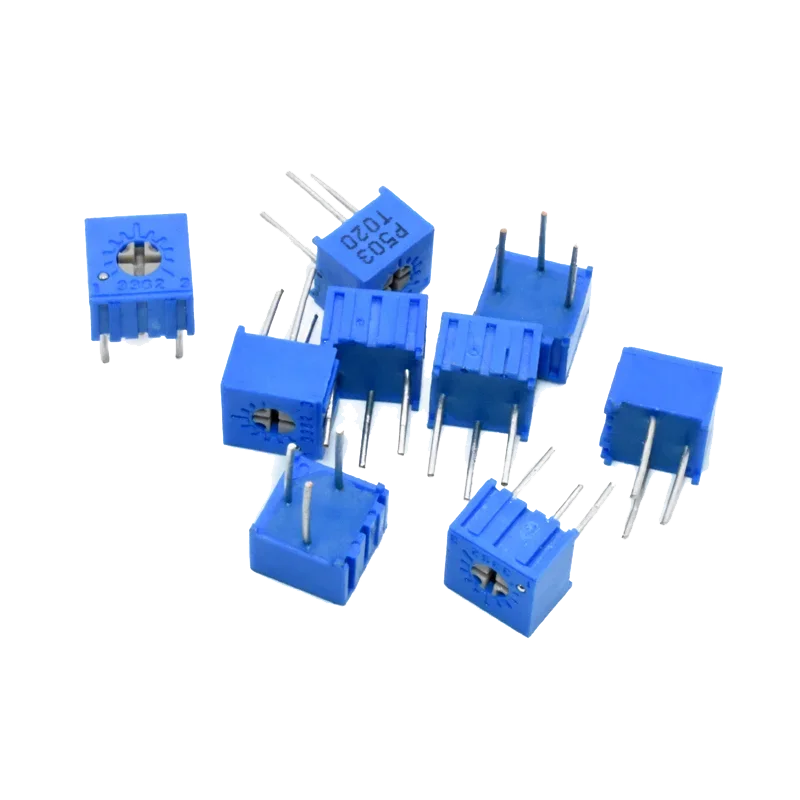 

10pcs 3362 Trimmer Potentiometer 3362P Variable Resistor Adjustable Resistance 101 102 103 104 201 202 203 204 501 500 502 503