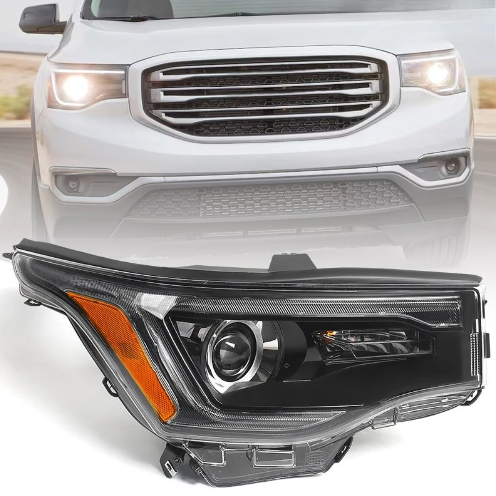 

For GMC Acadia 2017-2019 w/ LED DRL Black Halogen Headlight Passenger Right Side