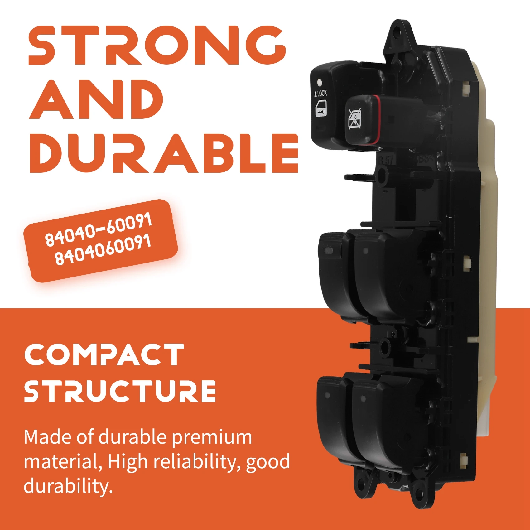 

A73X-84040-60091 Автомобильный переключатель стеклоподъемника для Toyota Land Cruiser 120 Prado GRJ120 TRJ120 Lexus LX470 2003-2009 8404060091