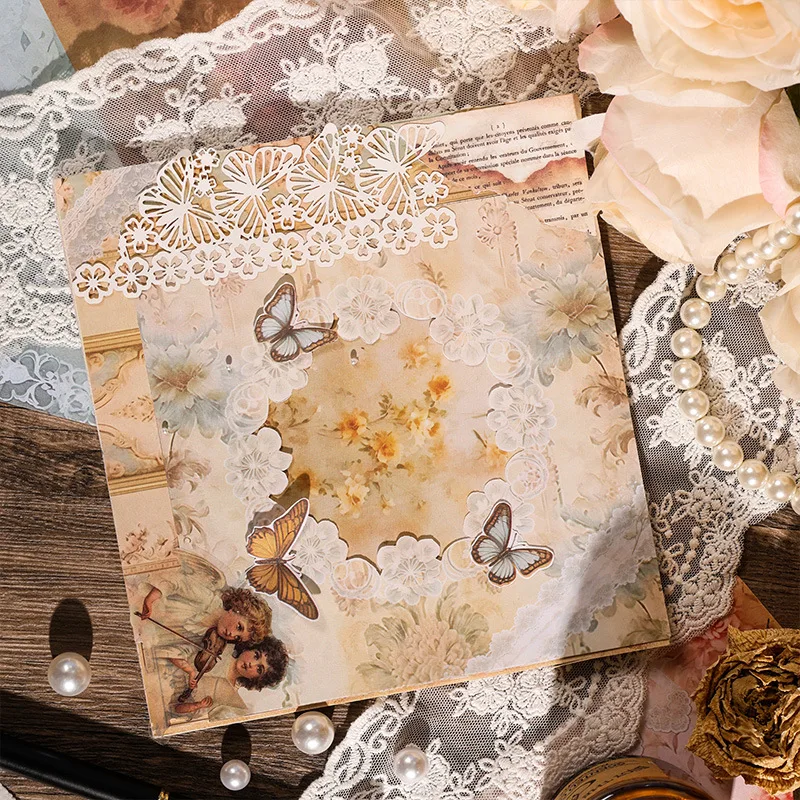 

30sheet/set Retro European Floral Scrapbook Journal Background Sticker DIY Decor Diary Stationery Sticker Student Supplies Gift