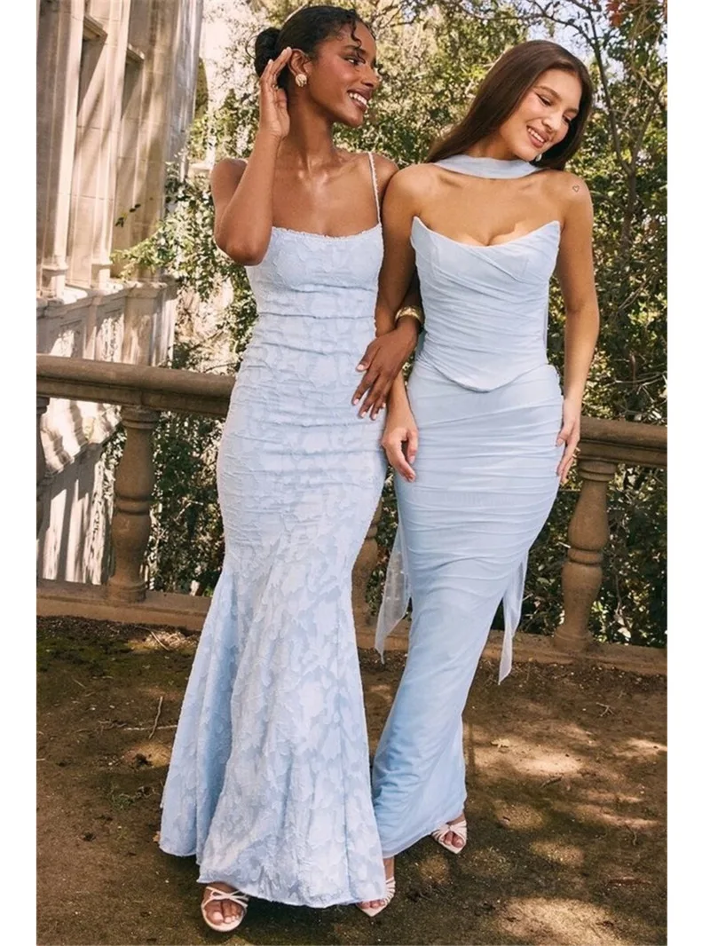 

Sexy Two Piece Sets Women Neckerchief Strapless Crop Tops And Maxi Skirt Sets Sexy Club Party Skirt Two Piece Sets Fashion B7ZW