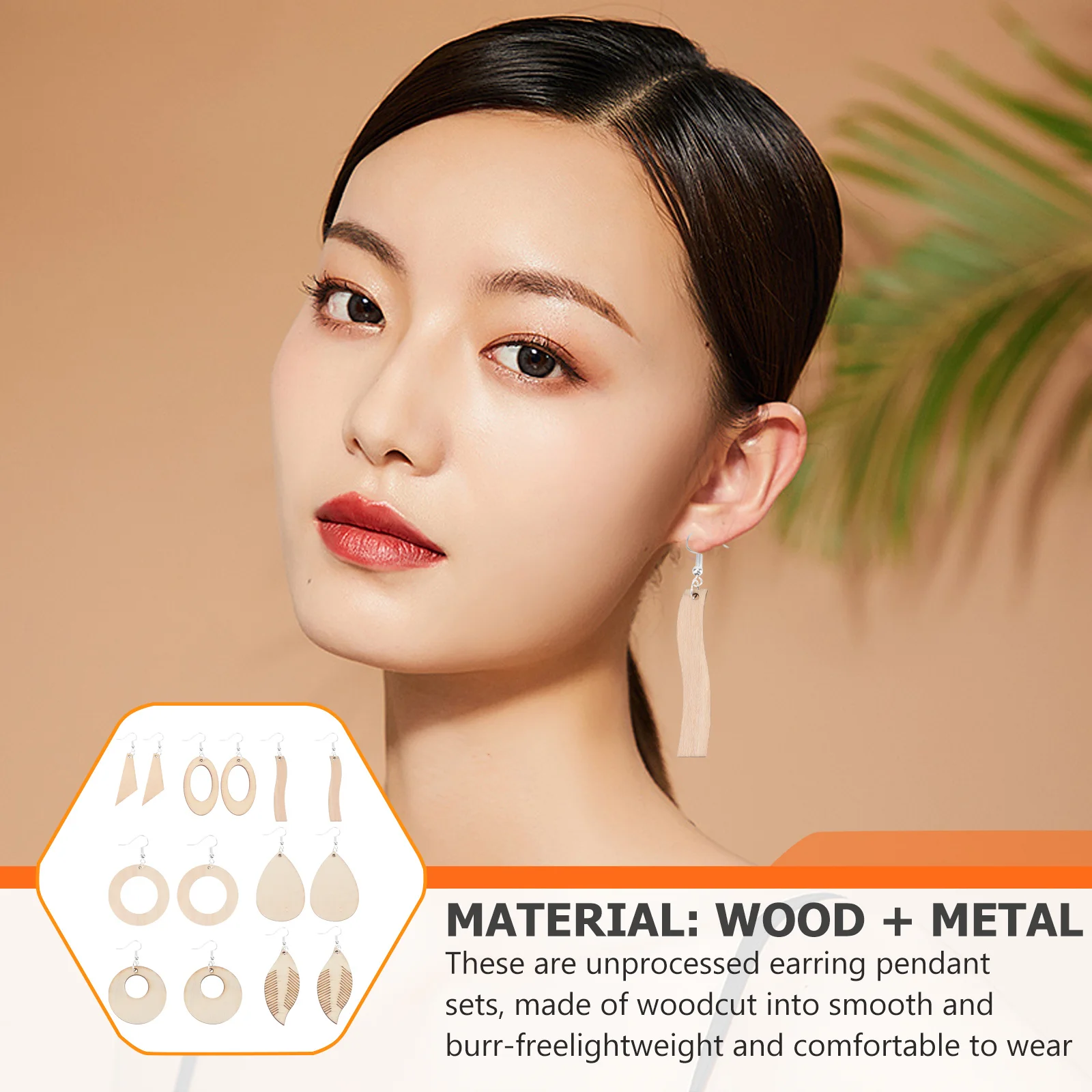 

70Pcs Teardrop Wood Earring Blanks Natural Finish DIY Jewelry Making Components for Unique Handmade Earrings Handicraft Earring