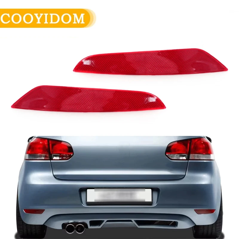 Lâmpadas refletoras do para-choque traseiro do carro para volkswagen golf 6 2009 2010 2011 2012 2013 luz traseira estilo carro sem lâmpadas