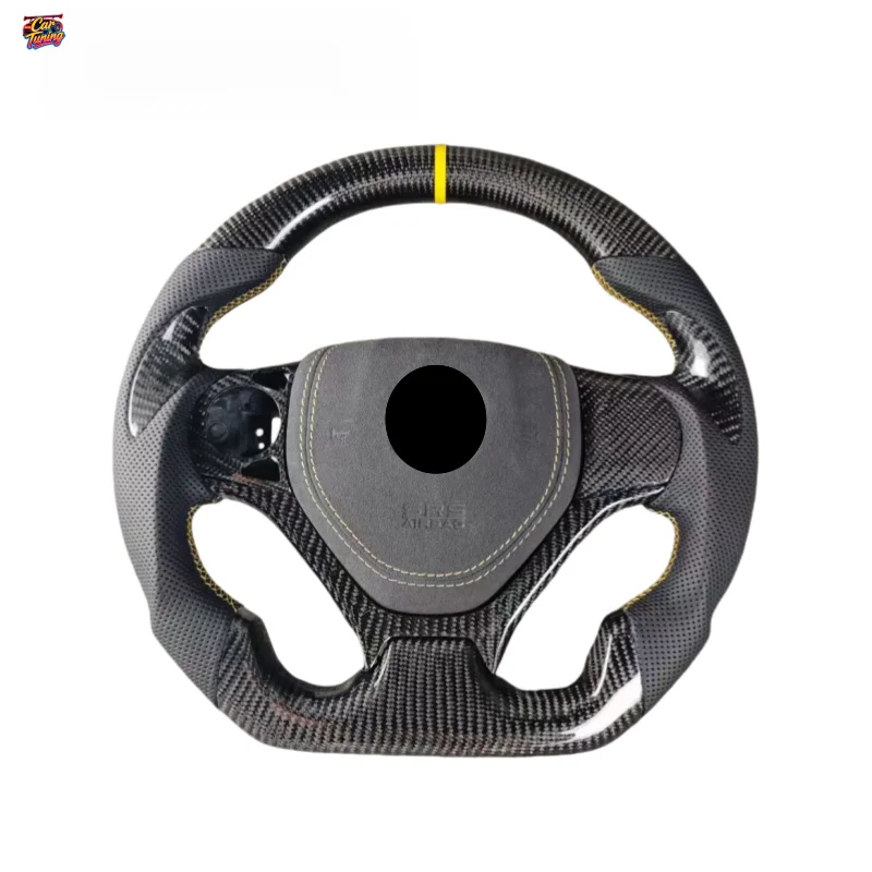 Customized Racing Leather Carbon Fiber Steering Wheel for Civic-Forged Jade 9th Gen  Construction Customizable Colors