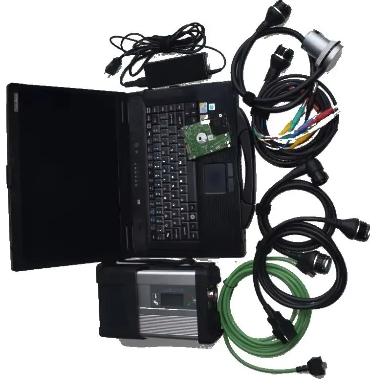 

2025.06 MB SD Connect Compact 5 с новым мультиплексором HDD MB Star C5, установленным на ноутбуке Toughbook cf-52 cf52, готовым к использованию
