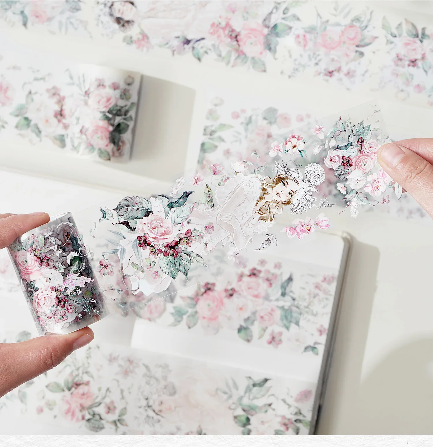 

Versatile Floral Girl Theme Japanese Washi Pet Tape Roll