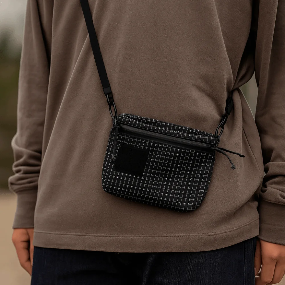 

Waist Bag Zippered Storage Shoulder Bag Mini Satchel Waterproof Phone Carrying Pack Small Bags 3L Capacity Messenger Bag Hiking