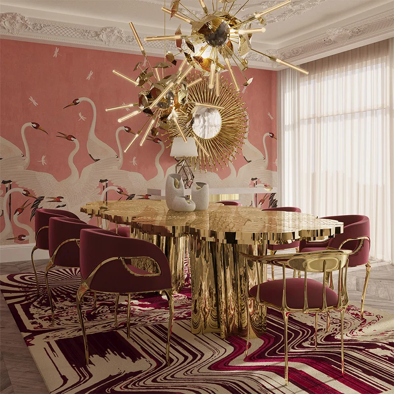 Irregular special-shaped dining table