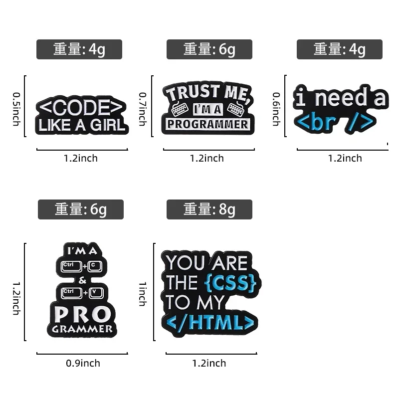 Scientific Program Code Series Enamel Pins Custom Periodic Table Of Elements Brooches Backpack Lapel Badge Programmer Jewelry