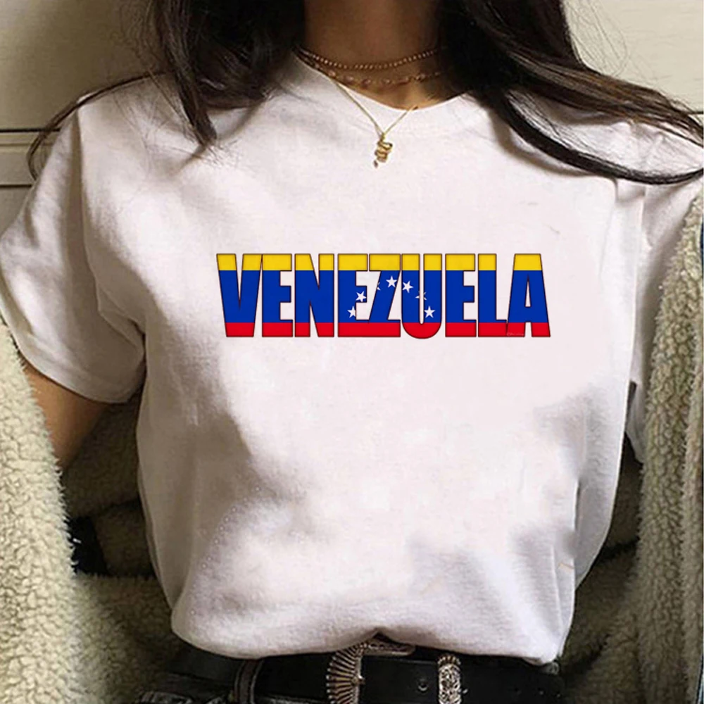 Venezuela tshirt women designer streetwear Y2K t shirt girl streetwear clothes