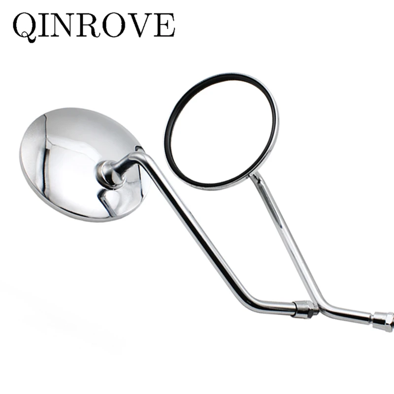 Universal Motorcycle Rearview Mirrors ABS Retro Round Chrome Side Convex Mirror for Honda Hornet 600 Shadow VT750 Benelli TNT150