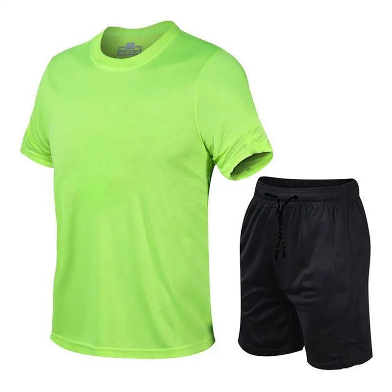 Summer 2023 new men\'s fitness running T-shirt shorts short-sleeved quick-dry two-piece suit men