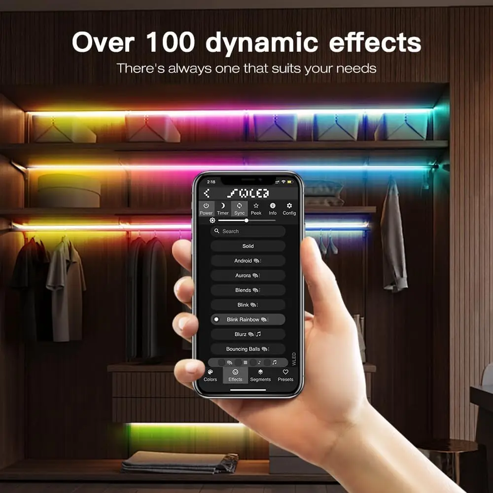 ESP32 WLED LED Strip Controller Mic UART Download Music Sound Dynamic Mode for WS2811 WS2812 WS2813 WS2815  Strip Light