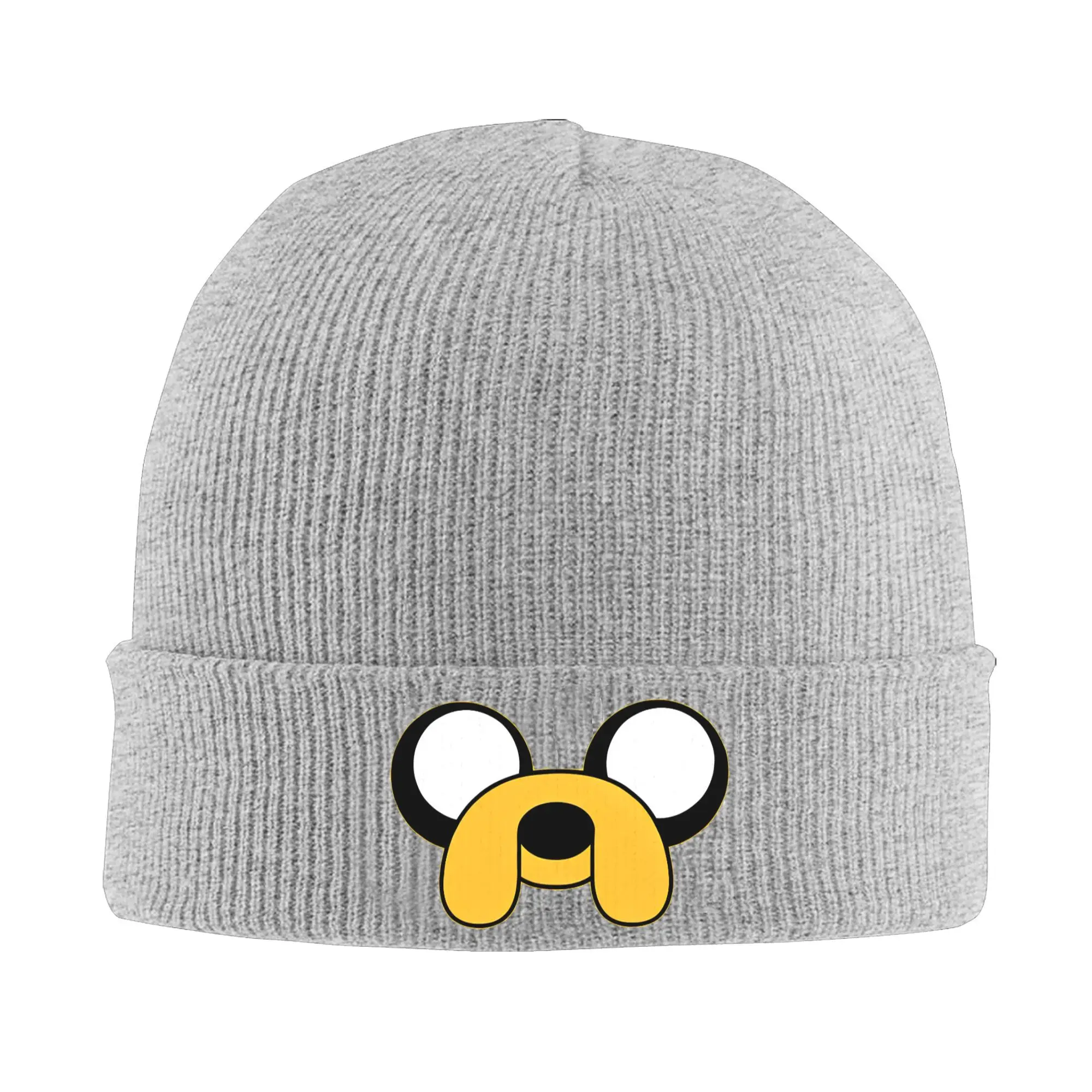 Jake the Dog Adventures Time Hat Autumn Winter Skullies Beanies Warm Cartoon Anime Cap Female Male Acrylic Knitted Caps