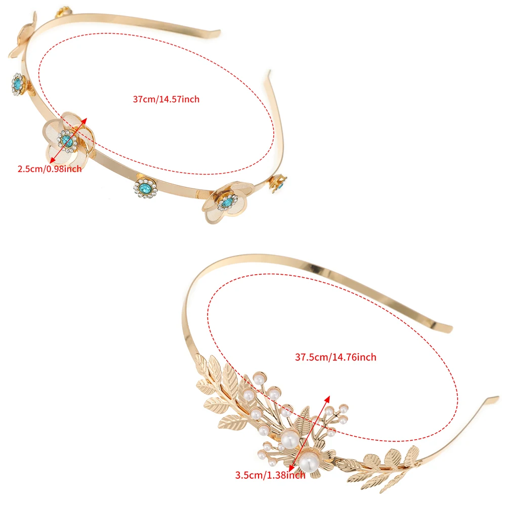 Pearl Flower Headband for Women Princess Hair Accessories Hair Hoops Girls Golden Sweet Bezel Hair Bands Fashion Headwear