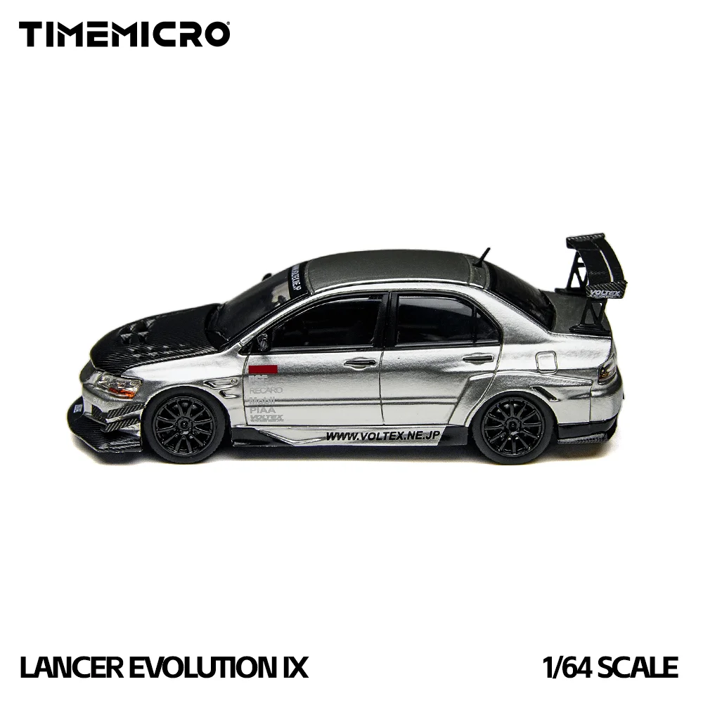 *Pre-order*TimeMicro1:64 EVO 9 Silver Open Cover Version Simulation Alloy Car Model for Hobby&Collectibles&Display