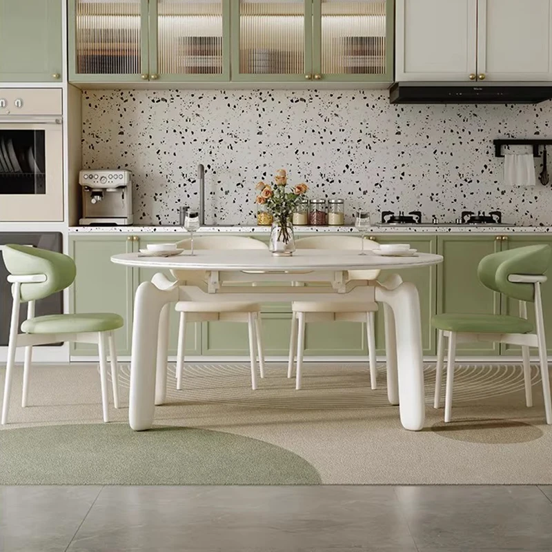 Mobile Restaurant Dining Table Kitchen Desk Extendable Study Modern Luxury Dining Table Lounge Designer Mesa Home Furniture