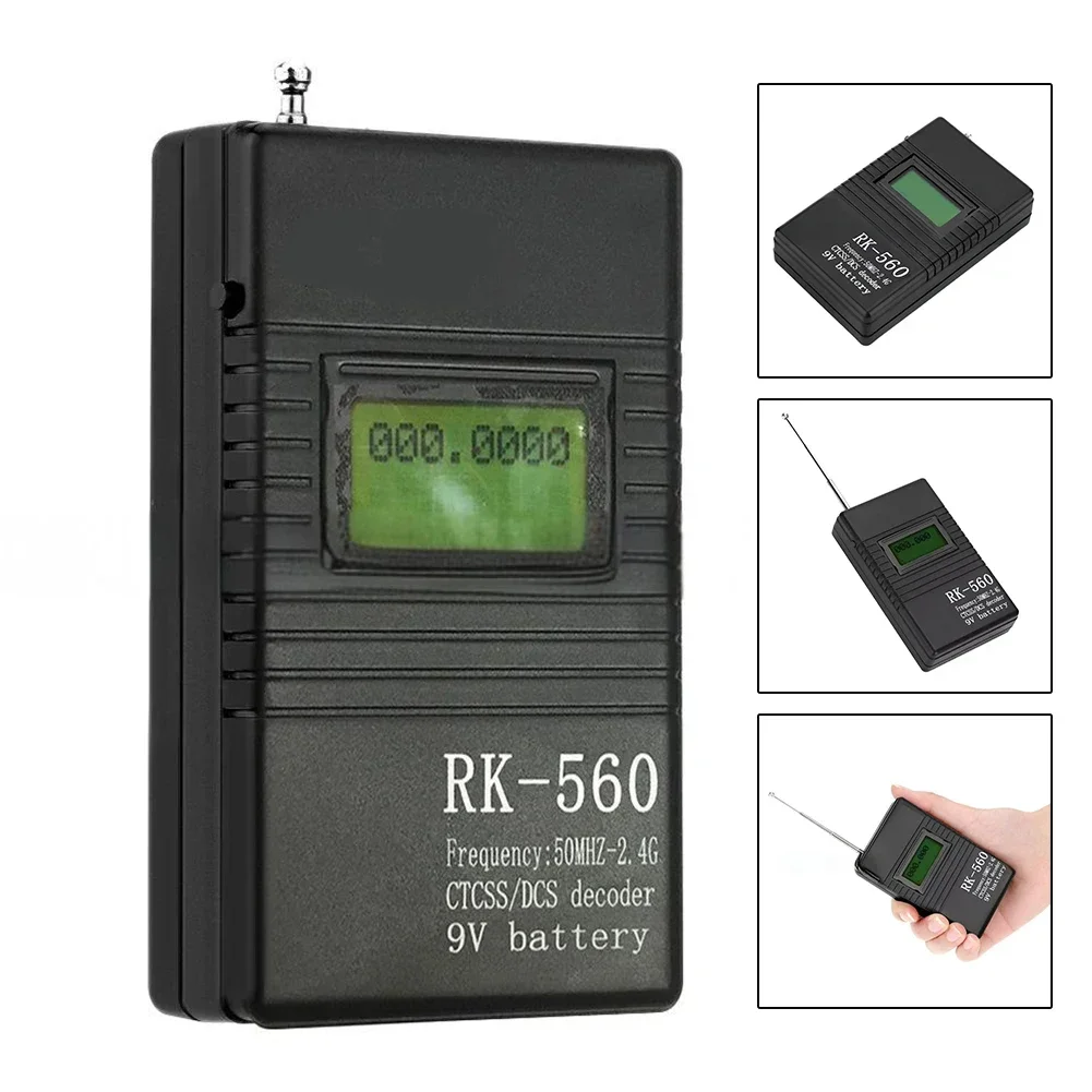 1pc RK560 Frequency Meter Counter Accurate Testing 50MHZ-2.4GHz Battery Powered Frequency Counter Instruments Replace Parts