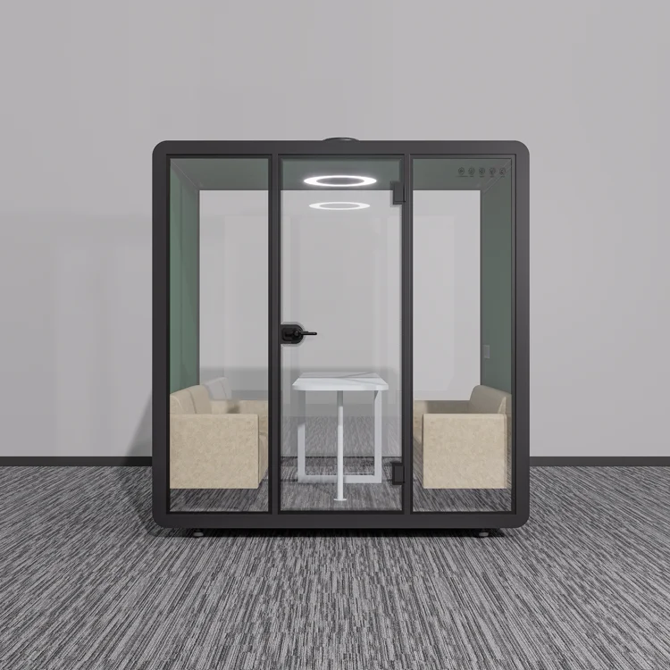 Prefabricated Fast Install Modern Soundproof Booth Aluminum Alloy Frame Customizable Size For Focused Study Working