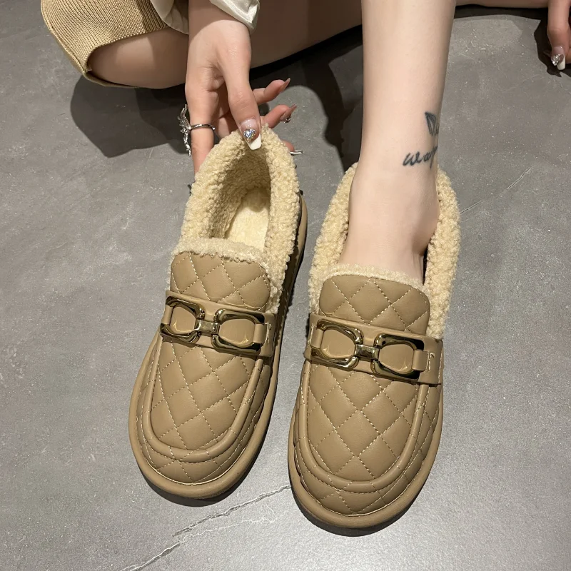 Women's Boots 2022 Winter New Fashion Warm Flat Shoes Women Casual Women's Shoes Round Head Cotton Shoes Women Zapatos De Mujer