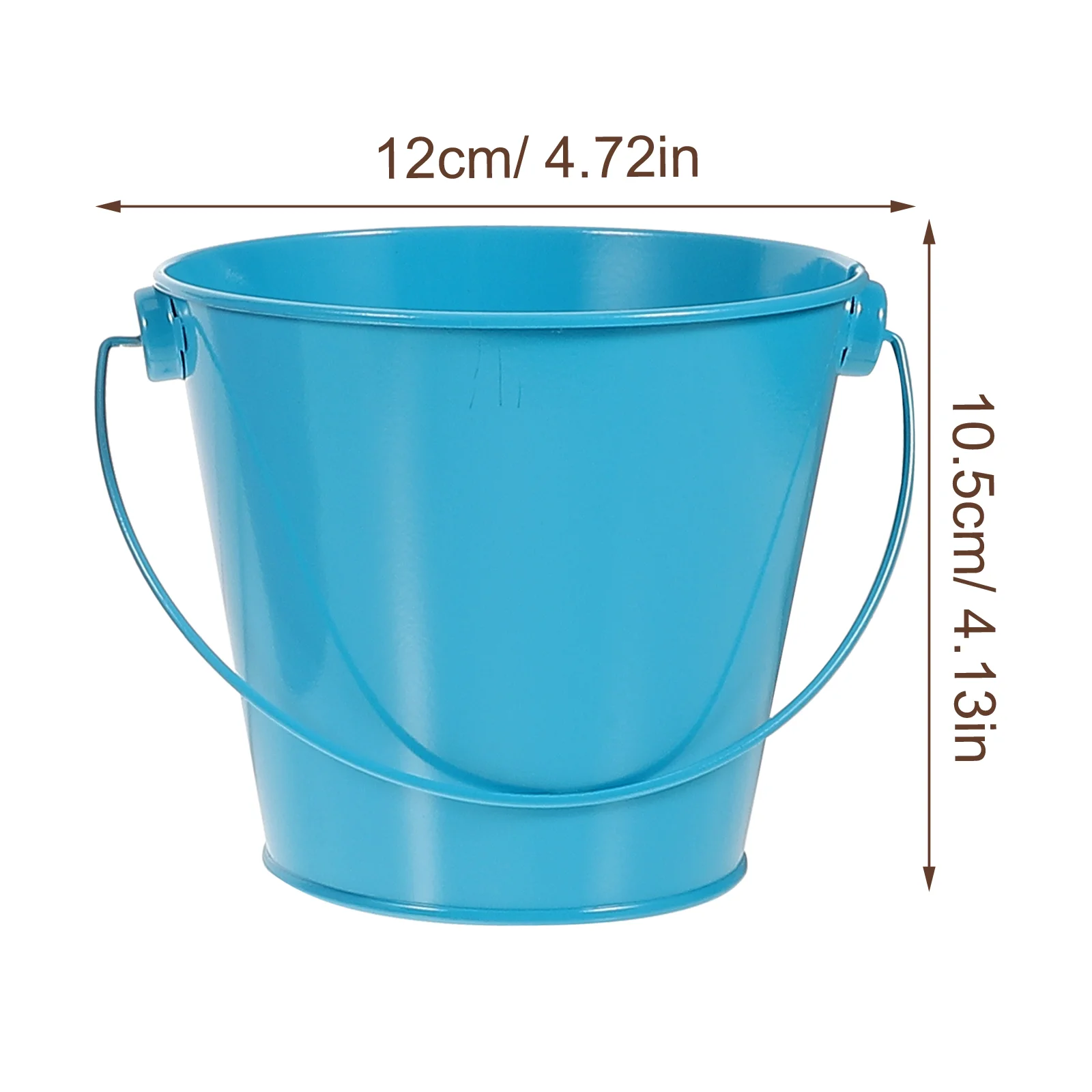 6 Pcs Plant Iron Hanging Bucket Miniature Balcony Garden Pots Metal Buckets Flower Holders Wall Planters Child