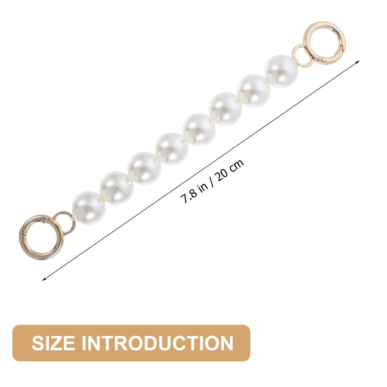 Łańcuszek do torebki z pereł, dekoracyjny, zamiennik do torebek damskich, pasek na ramię, akcesoria do torebek, klasyczny zapięcie.