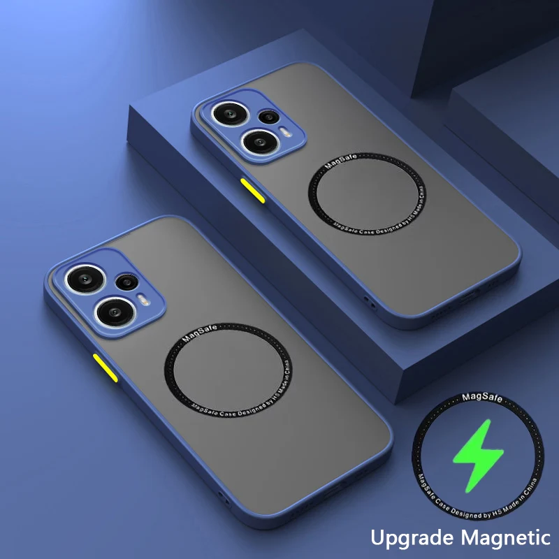 Luxus Magnetische Hybrid Harte Rückseitige Abdeckung Fall Für Xiaomi Redmi Hinweis 12 Turbo 12 Pro 11 11S 10 10S Pro Matte Silikon Weiche Coque ﻿ – Detail 7