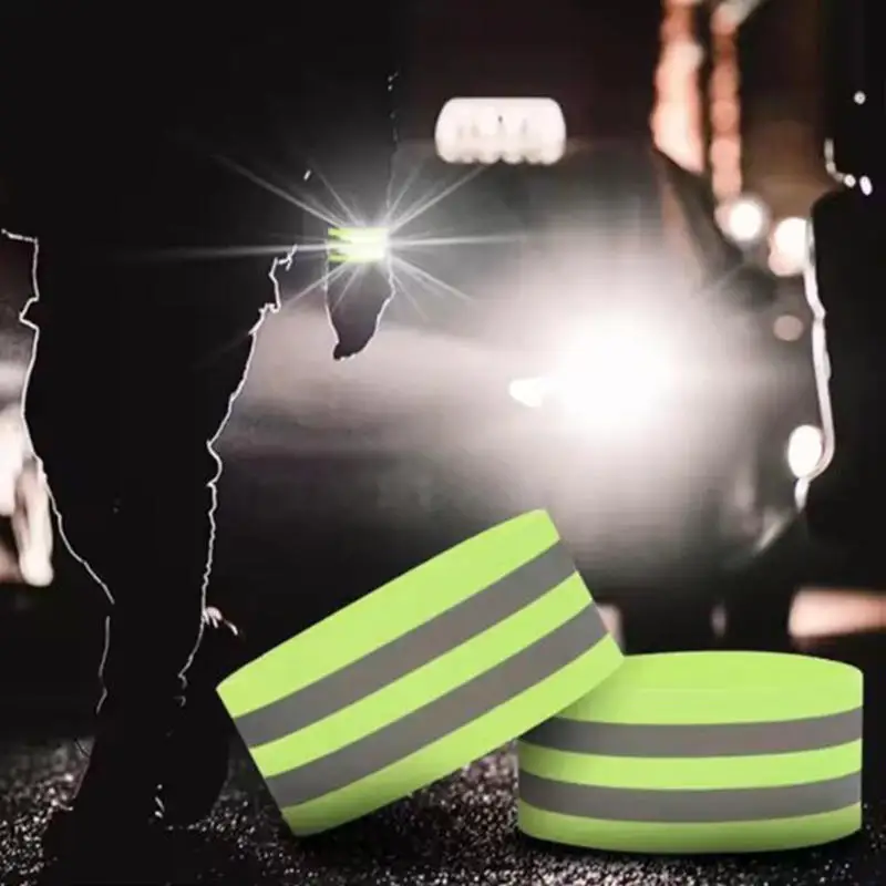 

Светоотражающие ремешки для ночных прогулок, езды на велосипеде, бега, светоотражающая лента для запястий, рук, лодыжек, ног, высокая видимость