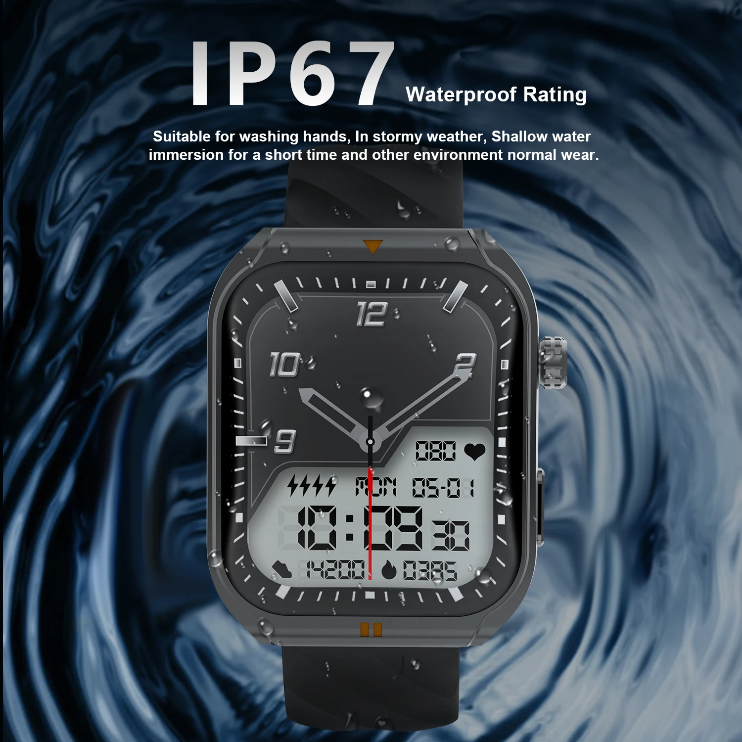 Reloj inteligente para deportes al aire libre, dispositivo con pantalla TFT de 2024 pulgadas, 3D, llamadas curvas, control del ritmo cardíaco y de la salud, para teléfonos Android e IOS, novedad de 1,96