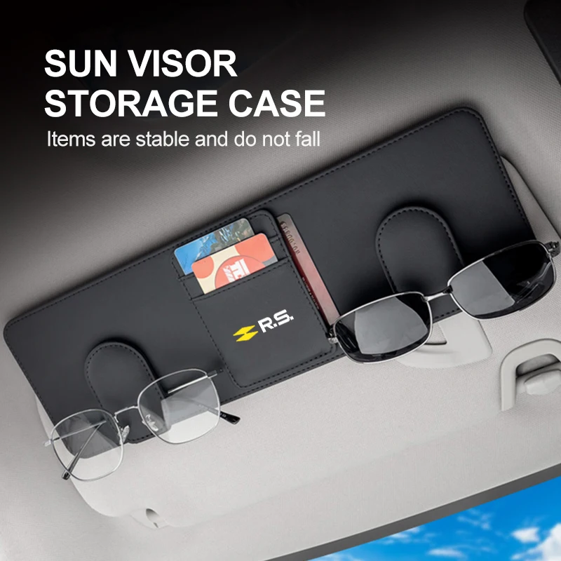 Car Sun Visor Extender Eyeglasses Storage Clip Interior Organizer Accessory For Renault RS Sport Megane 3 4 2 Clio 5 Line - view 4