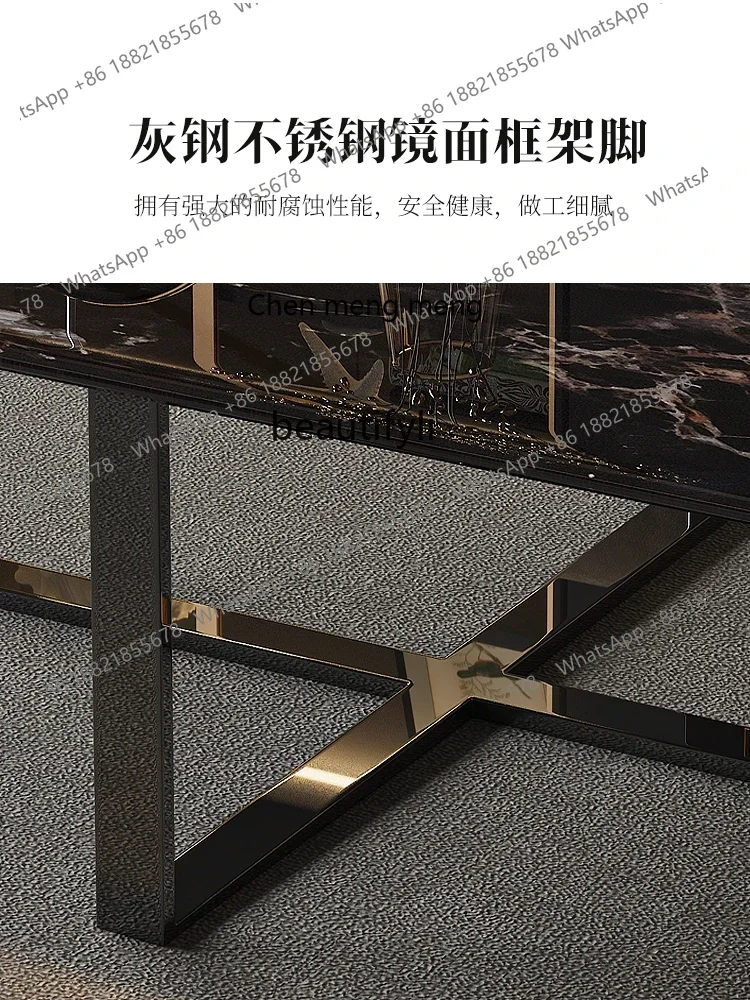 ss7304 Супер Хрустальный Камень Современный Минималистский Квадратный Журнальный Столик Свет Роскошный Минималистский Гостиная Каменная Тарелка Мрамор Кофе T