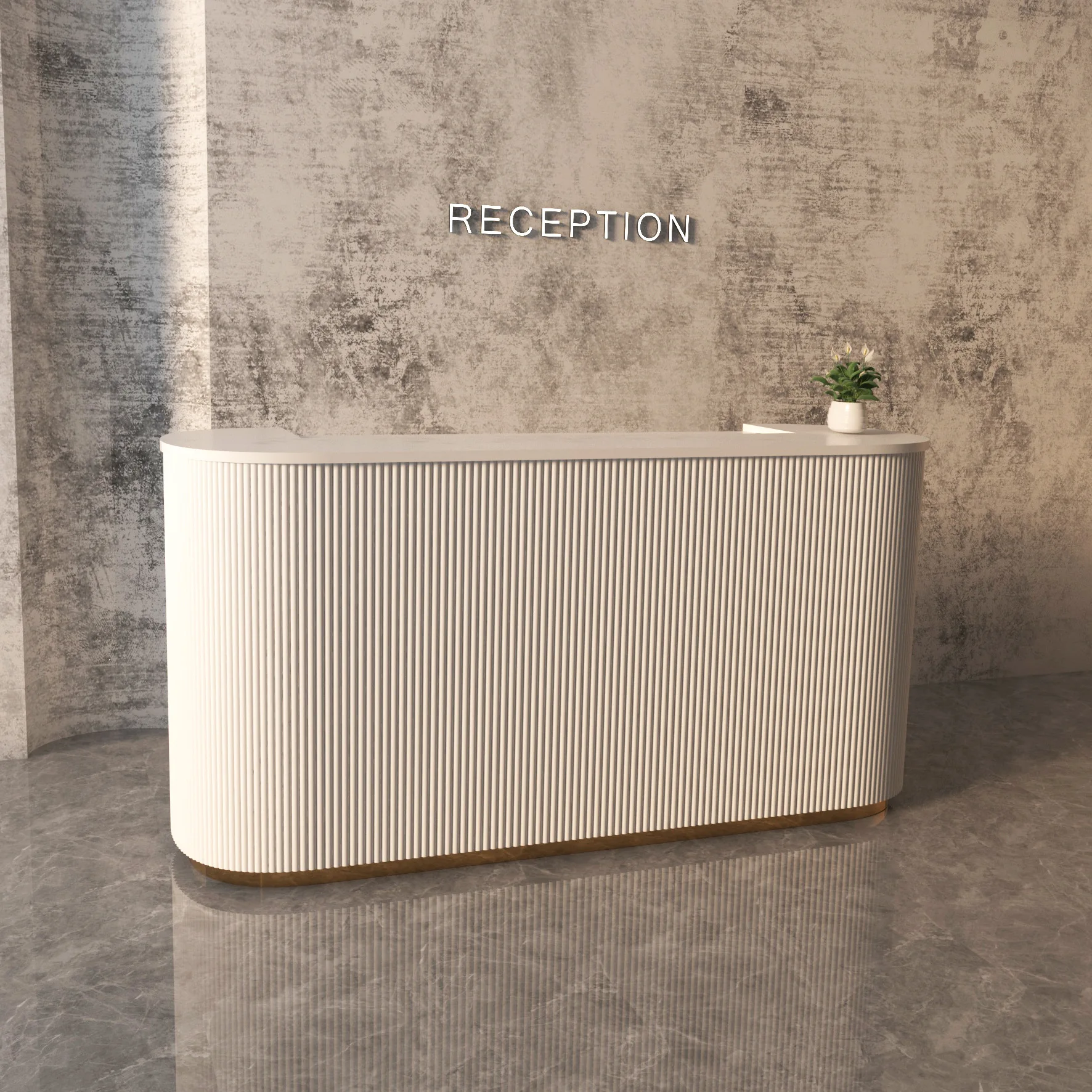 

Магазин кассовых аппаратов в простом стиле, магазин небольшой одежды, бар для маникюрного салона, простой салон красоты, дуговая стойка регистрации, стойка регистрации