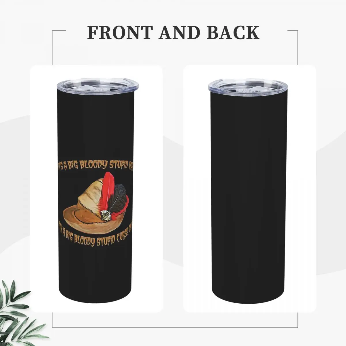 Laszlo Bloody Stupid Stainless Steel Tumbler Vacuum Insulated Mug Thermal Cold Bottle Straw With Lid 20oz