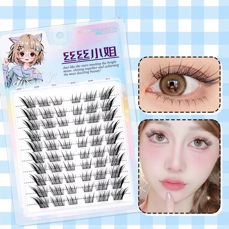 Eyelashes Fox Series Single Clusters False Eyelashes Eyes Fluffy Natural Thick Curl Beauty Daily Makeup Create Comic Eyes.~