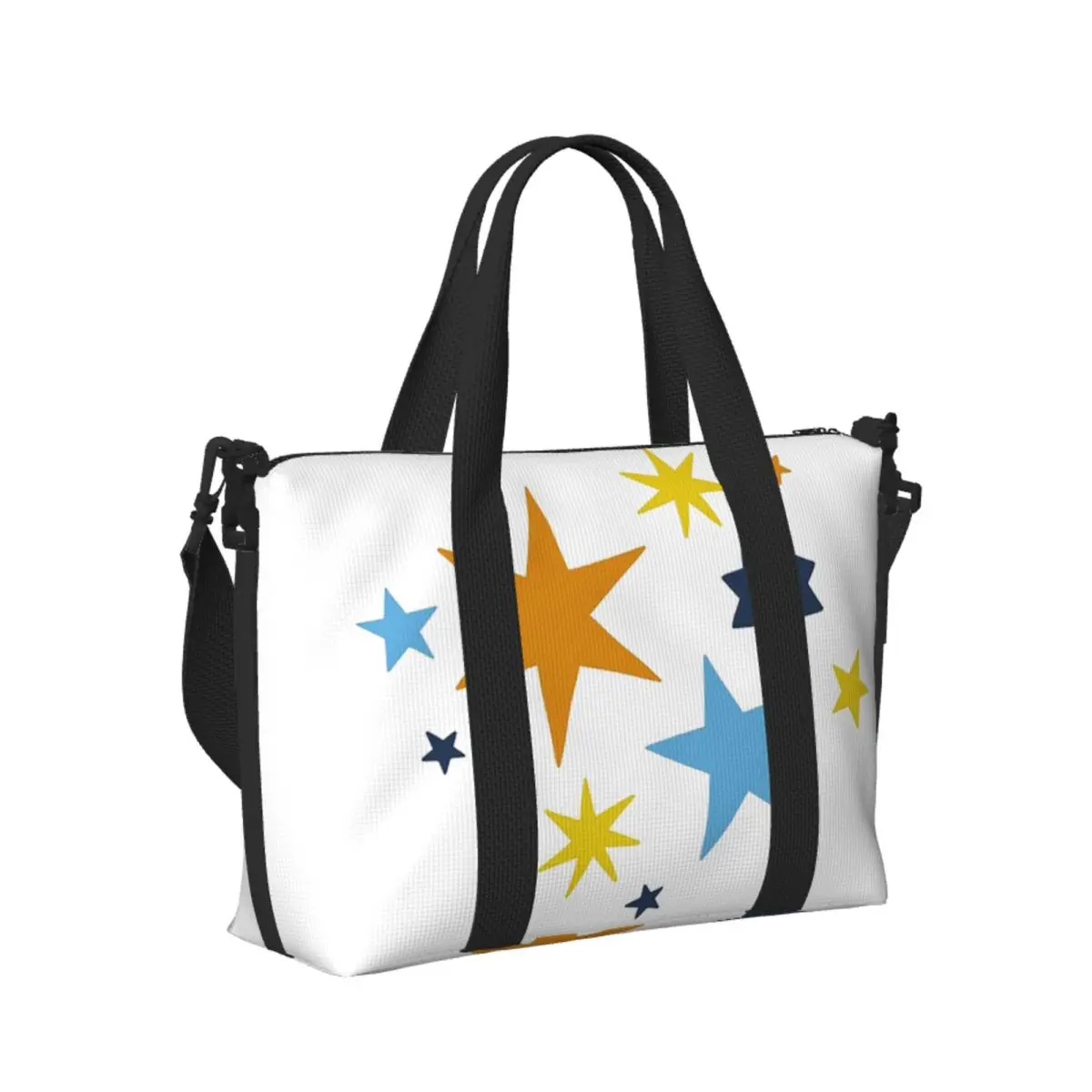 

Пользовательские Subtle Aroace Pride Stars оранжевый и синий флаг Пляжная дорожная сумка-тоут для спортзала Спортивная женская дорожная сумка для покупок