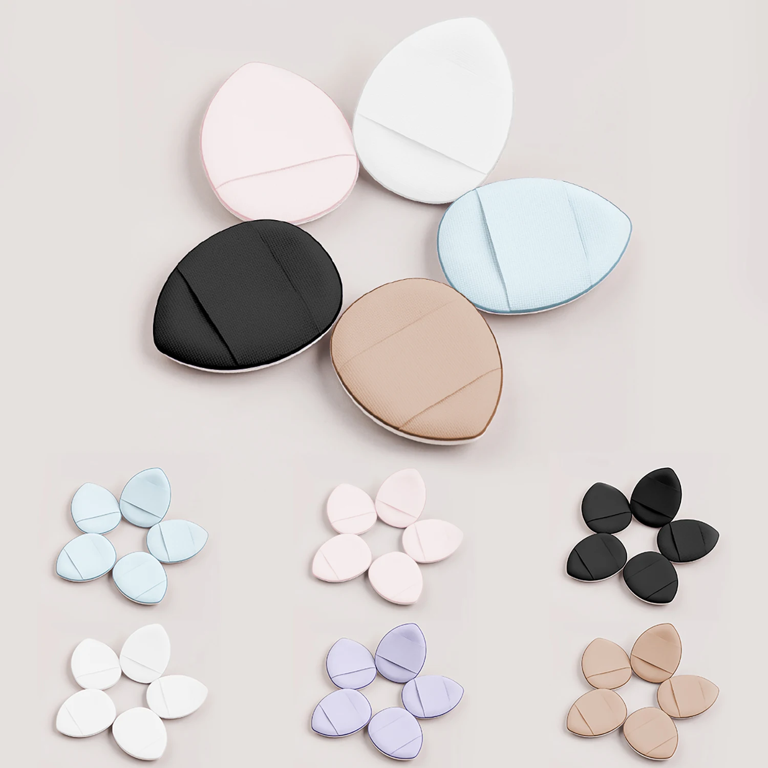 5 ชิ้น Thumb แป้งพัฟแต่งหน้าฟองน้ํานุ่มสามเหลี่ยมแป้งพัฟสําหรับ Liquid Foundation Body Cosmetic Foundation เครื่องมือความงาม