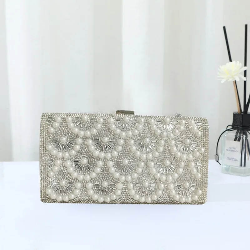 

Роскошные свадебные клатчи с жемчугом, элегантные женские вечерние сумки с цветочным узором, расшитые бисером, модная вечерняя сумочка для женщин
