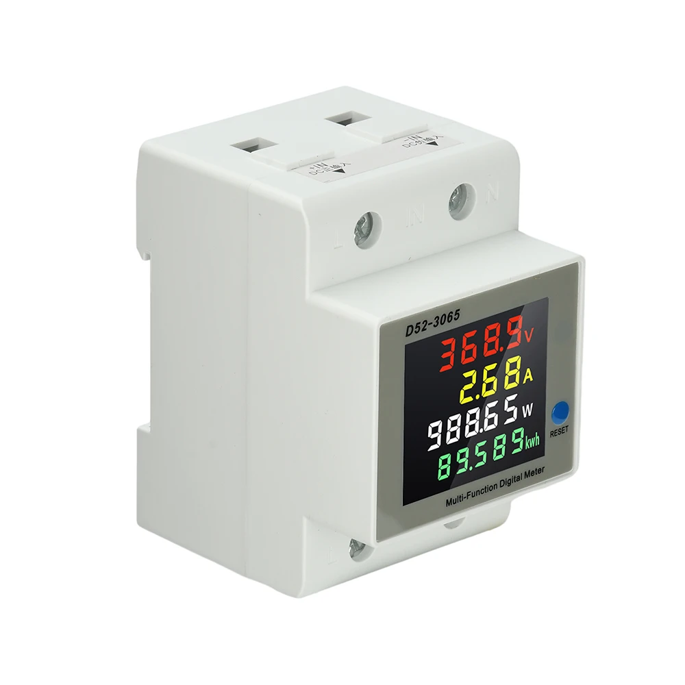 DC 14-600V 63A Voltmeter Amperemeter Watt Kwh Energie-Leistungsmesser D52-3065 DIN-Schienen-Energiemesser Stromverbrauchsmessgerät – Detail 33