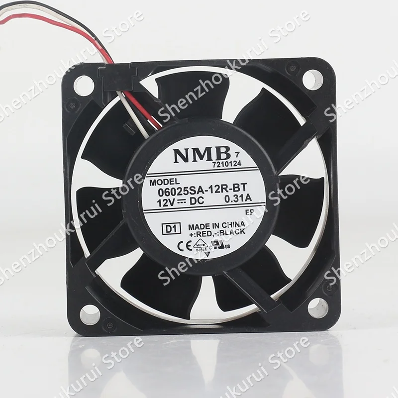 

Original NMB DC 12V 0.31A AC EC 6025 inverter fan Server chassis 60X60X25MM three wire 06025SA-12R-BT 6CM cooling fan