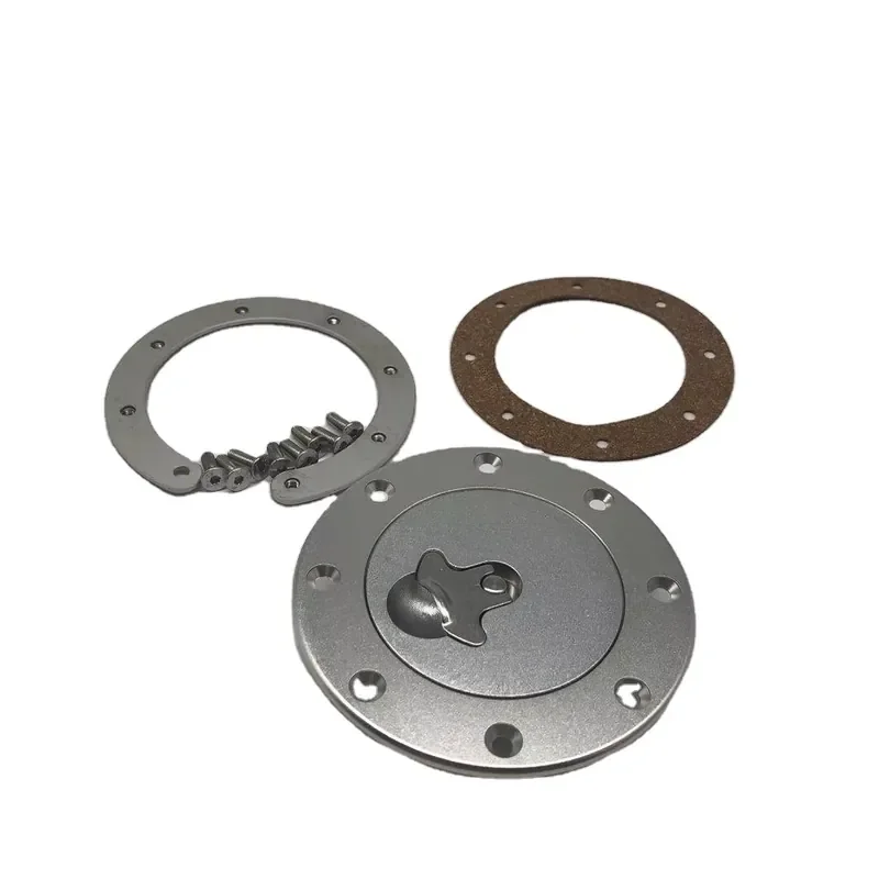 Customizable 120mm CNC Aluminum Alloy Fuel Cell Tank Filler Twist Plate Universal Billet Cover Factory Customizable Tank