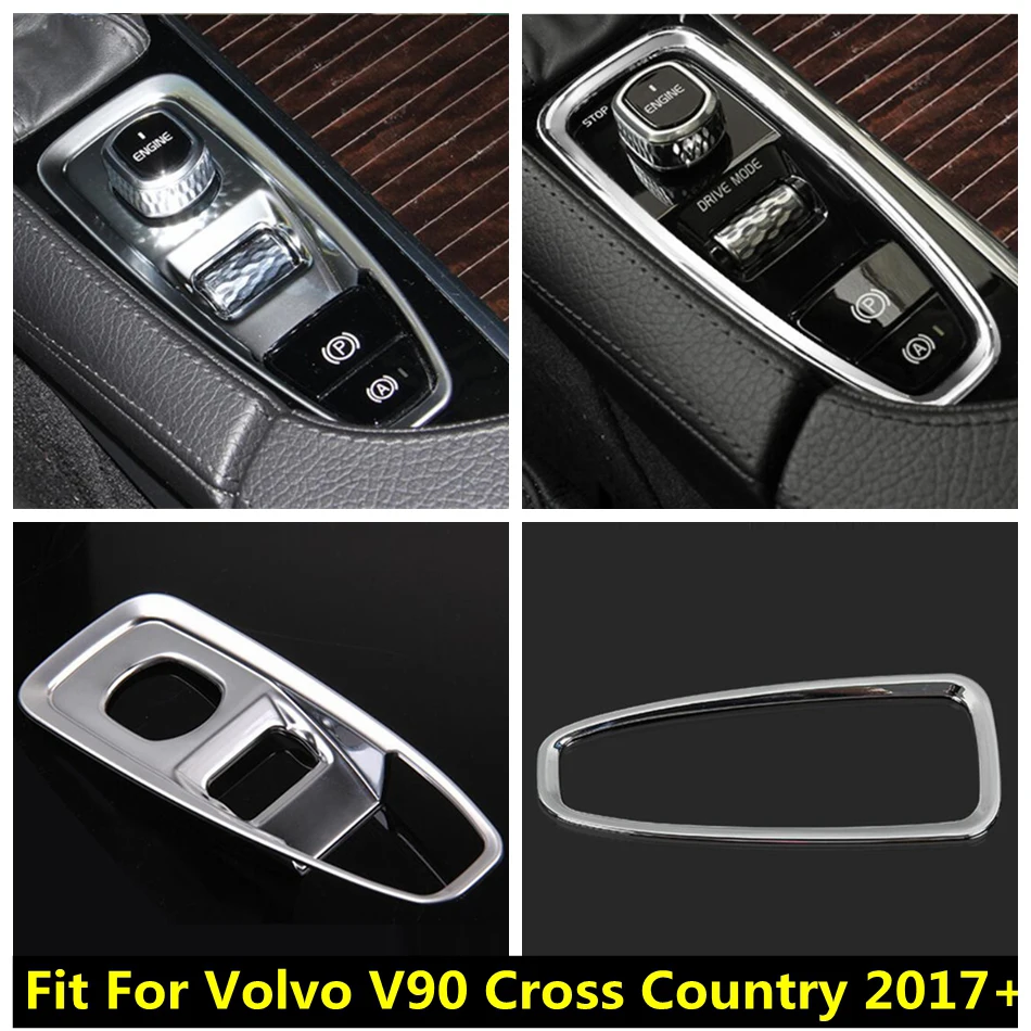 Lapetus Accessories For Volvo V90 Cross Country 2017 2018 2019 Stalls Gear Shift Parking Handbrake Hand Brake Molding Cover Trim