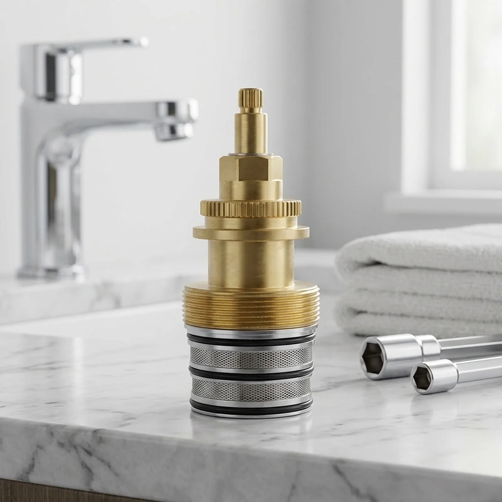 11.5 X 5.5 X 4.7 Cm Thermostatic Water Valve Temperature Control Valve High-sensitivity Temperature Sensor For K400