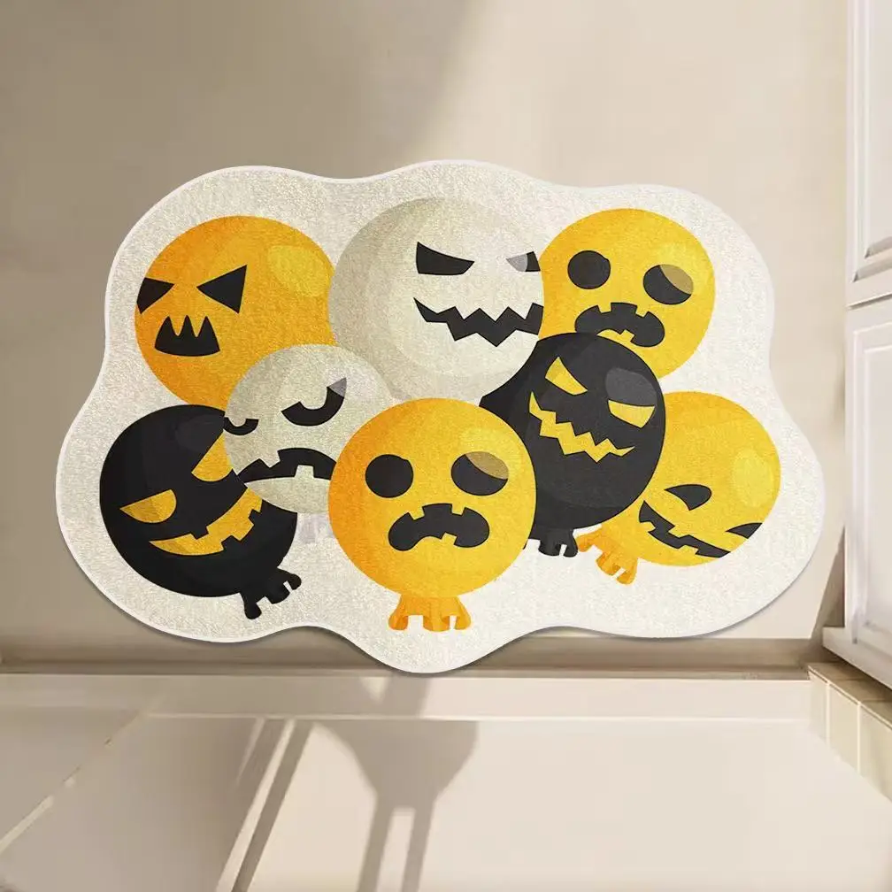 VIKAMA Halloween Floor Mat Demon Ghost Floor Mat Creative Eyeball Floor Carpet Anti-fouling Entrance Door Mat Home Decoration
